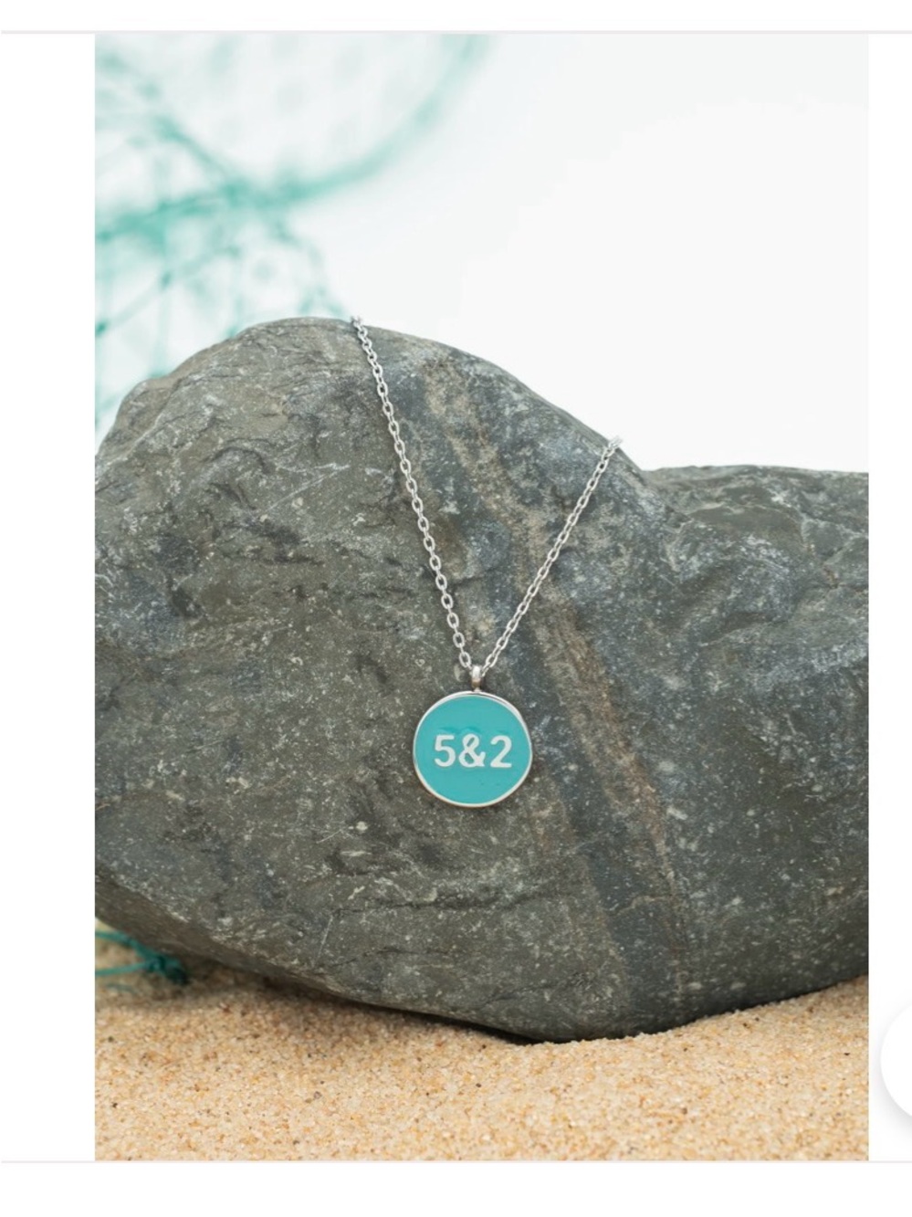 5 & 2 silver necklace